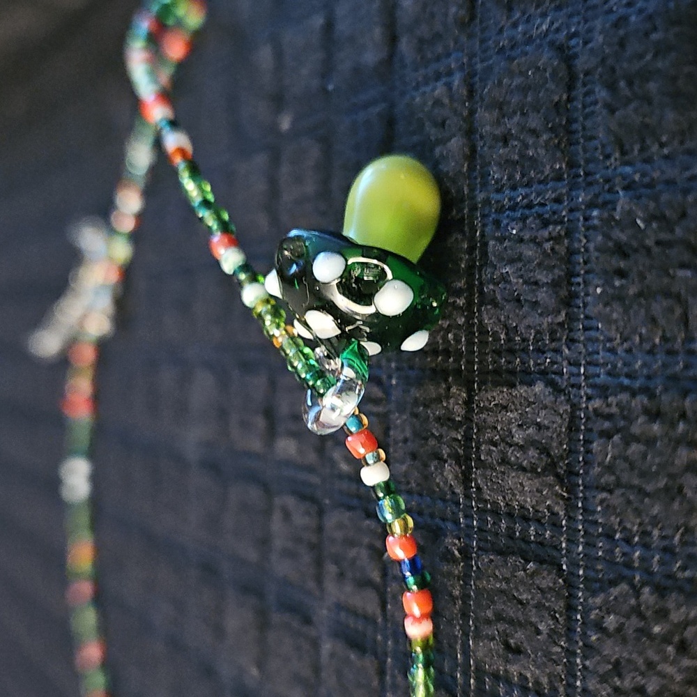 Festive Glass Mushroom Pendant Mushroom